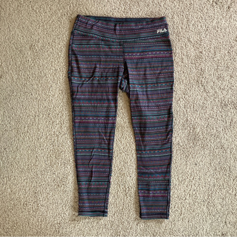 FILA Sport Womens Fleece Lined Performance Running Workout Pants - Size Large